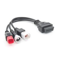 OBD2 diagnostikos laidas Yamaha Kline Euro5 motociklui, 16 kontaktų į 3 kontaktų 4 kontaktų 6 kontaktų OBD2 3-in-1 diagnostikos adapterio pakeitimas juoda