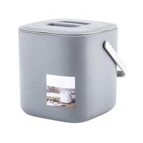 Y3NA Practical Countertop Compost Bin Odor-Free for Kitchen Bedroom Living Room pilka spalva