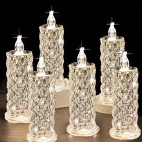 4 vnt Rose Shadow LED beliepios žvakės, baterijos LED kolonos žvakės Valentino dienai, romantiškai pasiūlykite vestuvių jubiliejaus papuošimą 4pcs