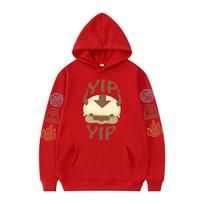 Avatar The Last Airbender Hoodie Men's and Women's Couple Appa YIP Letter Printed Brushed Anime Sports Shirt Pullover Top S