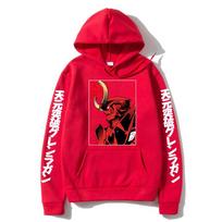 Anime Tengen Toppa Gurren Lagann Mecha Graphic Print Hoodie Men Loose Oversize Hoodies Vintage Manga Fashion Sweatshirt Pullover S