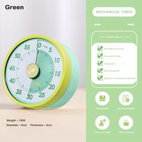 New Magnetic Visual Timer Silent Kids Time Management Tools 60 Minute Countdown Timer No Battery Required Desk Timer Student žalia