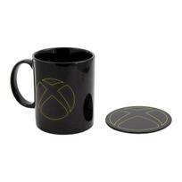 Puodelis su padėkliuku Paladone Microsoft Xbox, 300 ml, juodas