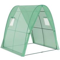 "Outsunny" šiltnamis su ritininėmis durimis, 2 langai, žiemai atsparus plieninis plėvelinis šiltnamis, šiltnamis balkonui, sodui, pomidorų namelis 180 x 180 x 200 cm, pomidorų šiltnamis pomidorams, daržovėms, gėlėms, žalumynams