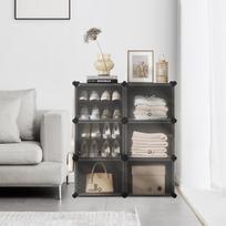 Batų lentyna, Schuhschrank, 32 x 124 x 94 cm, Juoda, Jalanõude riiul, kingakapp, 32 x 124 x 94 cm, must