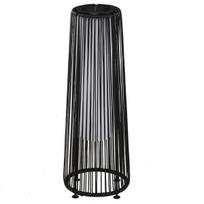 Sodo šviestuvas su šviesos jutikliu, automatinis LED, juodas, 21,5 x 21,5 x 61 cm