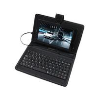 10,1 colio PU odos dėklas planšetės stovas Dangteliai su Micro USB klaviatūra Andriod apsaugai Mobilusis telefonas juoda