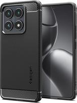Telefono dėklas - SPIGEN - Rugged Armor - Xiaomi 14T - Juodas matinis - Atsparus smūgiams