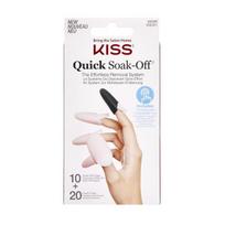 KISS Quick Soak Off 10 vienetų manikiūro pašalinimo tamponų rinkinys - Pakartotinai naudojami, suderinami su jutikliniais ekranais