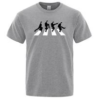Vyriški marškinėliai Monty Python The Ministry Of Silly Walks Mados Juokingi Trumpomis Rankovėmis Medvilniniai Per dideli Marškinėliai Asmenybės Marškinėliai S pilka