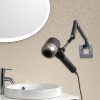 Blow Dryer Holder Wall Mounted, Hair Dryer Rack, Tool Household Rotation Stable Adjustable Bracket for Dorm Bathroom Bedroom