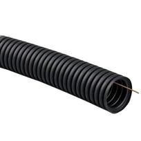 Gofruotas PVC vamzdis su viela 32mm (25m) (juodas)