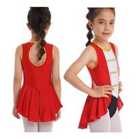 Vaikams, merginoms, cirko žiedų meistrams, kostiumai, Helovinas be rankovių, triko suknelė, karnavalinė gimnastika, kombinezonas 5-6 Years raudona