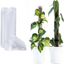 Samanų stulpai laipiojantiems augalams - Sukraunamas plastikinis augalo stulpas Augalų kuolai Samanų stulpas laipiojantiems augalams paremti 17x4cm balta