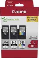 "Canon" PG-540XL x 2 / CL-541XL didelio našumo originalios rašalo kasetės, 3 vnt. (2 x juoda, 1 x spalvota) - kartoninė daugkartinė pakuotė
