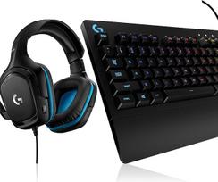 "Logitech G 213 Prodigy" žaidimų klaviatūra, RGB apšvietimas, programuojami G klavišai + "Logitech G432" laidinės žaidimų ausinės, 7.1 erdvinis garsas, DTS Headphone:X 2.0
