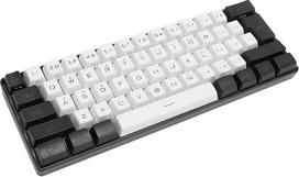 60 % žaidimų klaviatūra, 61 klavišas, RGB apšvietimas, ergonomiška USB klaviatūra, laidinė programuojama USB kompiuterio klaviatūra "Windows" staliniam nešiojamajam kompiuteriui (balta)
