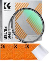 K&F CONCEPT 72 mm juodos spalvos difuzinis 1/2 filtro rūko kino efekto filtras su 18 daugiasluoksnių dangų, skirtas vaizdo įrašams, tinklaraščiams ir portretinėms nuotraukoms (K serija)