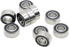 MR125RS guolis 10PCS 5x12x4 mm ABEC-7 Hobby Electric RC Car Truck MR125 RS 2RS Rutuliniai guoliai MR125-2RS Juodas sandarus