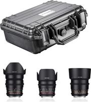 "Samyang" vaizdo objektyvų DSLR pagrindinis rinkinys "Canon EF" juodas