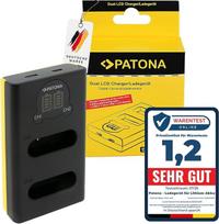 PATONA Dvigubas įkroviklis (LCD USB-C Micro USB), tinkamas Nikon EN-EL23 EN EL23 baterijai, suderinamas su Nikon Coolpix B700 P900 P900S S810c P610 P610S P600, baterijos įkroviklis su USB-C kabeliu