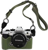 VOVMOEYA OM-5 Mark II dėklas su reguliuojamu dirželiu per petį, Olympus om5 mk2 dėklas, PU odos fotoaparato dėklas, apsauginis dėklas, lagaminas, aksesuarai, stilingas, apsauginis, suderinamas su trikoju, fotoaparato dėklas