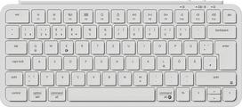"Keychron B1 Pro" itin plona belaidė klaviatūra, 75 % DE-ISO išdėstymas, 3 režimai, 2,4 GHz / "Bluetooth" / laidinė ZMK pritaikymas, žirklinio kojelės tipo klavišų dizainas, klavišų slopinimas, suderinama su "Windows/Mac", balta