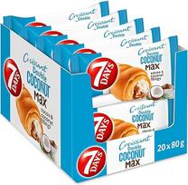 "7 Days Croissant Double" su kakavos ir kokosų įdaru 20 x 80 g (20 vnt.)