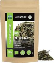 "Alpi Nature Pai Mu Tan" ekologiška arbata, 100 g, džiovinti lapai, "Pai Mu Tan" baltoji arbata, natūralaus kofeino