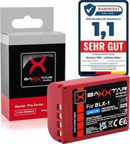 "Baxxtar MaxProtect BLX-1" 2600 mAh baterija, suderinama su "Olympus OM-1 OM-3 OM1 OM3 BLX1 BL-X1 BL-X1 BL X1 BLX 1" atsargine baterija su NTC jutikliu ir karščiui atspariu V1 korpusu, atsparia ugniai