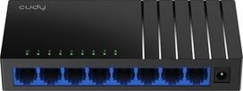 "Cudy GS108D" 8 prievadų "Gigabit Ethernet" tinklo komutatorius, eterneto skirstytuvas staliniam kompiuteriui, be ventiliatoriaus, srauto optimizavimas, "Plug and Play