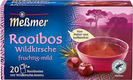 "Meßmer Rooibos" laukinių vyšnių arbata | aromatizuota | 20 arbatos maišelių | veganiška | be glitimo | be laktozės | be kofeino