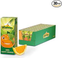 "Pfanner Happy Orange" (30 x 200 ml) - 100 % apelsinų sultys vaikams geriamojoje pakuotėje - be pridėtinio cukraus - laikymo pakuotė