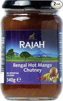 "Rajah Bengal Mango Chutney" - vaisinis, aštrus, šiek tiek rūgštus - idealiai tinka mėsai, žuviai, sūriui pagardinti ar mirkyti - 2 x 340 g