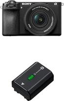"Sony Alpha 6700" sisteminis fotoaparatas (APS-C) su 16-50 mm II objektyvu - AI automatinis fokusavimas, 5 ašių stabilizavimas, 4K 120p vaizdo įrašas, jutiklinis ekranas, idealiai tinka vaizdo tinklaraščiams ir nuotraukoms + "Sony NPFZ100.CE