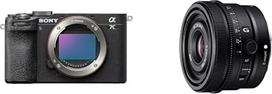 "Sony Alpha 7C II" beveidrodis viso kadro fotoaparatas su SEL24F28G (kompaktiškas, 33 MP, realaus laiko automatinis fokusavimas, 10 BPS, 4K vaizdo įrašas, pasukamas LCD jutiklinis ekranas), juodas