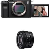 "Sony Alpha 7C" beveidrodis E-Mount pilno kadro skaitmeninis fotoaparatas ILCE-7C (24,2 MP, 7,5 cm (3 colių) jutiklinis ekranas, realaus laiko AF) Korpusas - juodas + 24 mm f2,8 objektyvas