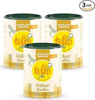 "Tellofix" 3 viščiukų sultinio rinkinys 3 x 500 g - vištienos sultinys 60 l sultiniui - skaidri vištienos sriuba kaip sriubų, troškinių ir paukštienos pagrindas - mažai kalorijų - be cukraus, riebalų ir glitimo