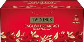 "Twinings English Breakfast Tea" - juodoji arbata - stipri juodoji arbata, pagaminta iš aukštos kokybės arbatos lapelių, surinktų geriausiuose Šri Lankos ir Indijos arbatos soduose, 100 arbatos maišelių (200 g)
