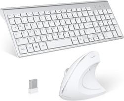 2,4 GHz belaidė vertikali ergonominė pelė ir klaviatūra, skirta asmeniniam staliniam kompiuteriui, nešiojamajam kompiuteriui, "Mac" planšetiniam kompiuteriui (dešinioji ranka)