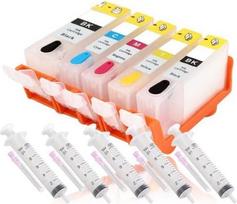 CANON PGI550/551 pildomos kasetės su automatinio atstatymo lustu Tuščios CANON PIXMA IP7200 IP7250 MG5450 MG5550 MG5650 MG6450 MG6650 MX725 MX925 IX6850 ir kt..