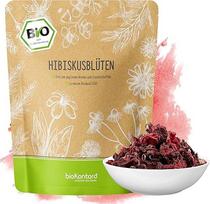 Džiovintos ir sveikos hibiskų gėlės 500 g - aukščiausios kokybės hibiskų arbata - 100 % natūrali, ekologiškai auginamų hibiskų žiedų arbata bioKontor