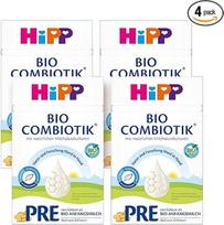 HiPP PRE Bio Combiotik (4 x 600 g), pradinis pienas nuo gimimo, su natūraliomis pieno rūgšties kultūromis, sudėtyje yra tik laktozės kaip angliavandenių, geriausios ekologiškos kokybės