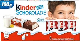kinder Schokolade šokoladinis batonėlis su pieno šokolado įdaru - 1 pakuotė po 8 atskirus batonėlius (8 x 12,5 g)
