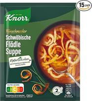 Knorr Feinschmecker Švabijos Flädle sriuba Skani greita, soti sriuba be skonį gerinančių priedų 15 x 2 lėkštės