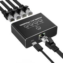 LAN skirstytuvas nuo 1 iki 4 1000Mbps Ethernet skirstytuvas, LAN jungiklis 4 prievadai su C tipo maitinimo kabeliu Gigabit Ethernet jungiklio maitinimo kabelis, skirtas kompiuterių šakotuvams Komutatoriai Maršrutizatoriai Skaitmeninė televizija ir kt.