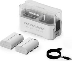 LP-E6P Ersatzakku- und Ladegerät-Set, 2er-Pack 2400-mAh-Akkus und Vierkanal-USB-C-PD-Schnellladegerät, kompatibel mit Canon EOS R5/R6 Mark II, R7, R6, R5, R, 5DS, 6D, 90D, 80D, 70D, 60Da TBC-E6P-A-OW