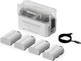 LP-E6P Ersatzakku- und Ladegerät-Set, 4er-Pack 2400-mAh-Akkus und Vierkanal-USB-C-PD-Schnellladegerät, kompatibel mit Canon EOS R5/R6 Mark II, R7, R6, R5, R, 5DS, 6D, 90D, 80D, 70D, 60Da TBC-E6P-B-OW