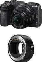 Nikon Z 30 rinkinys DX 16-50mm 1:3.5-6.3 VR + DX 50-250mm 1:4.5-6.3 VR (20,9 MP, 11 kadrų per sekundę, hibridinis AF su pagalbine fokusavimo funkcija) + FTZ II (adapteris, skirtas F-objektyvams su Z-objektyvais)