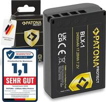 PATONA Protect BLX-1 baterija 2400 mAh, suderinama su "Olympus OM-1 OM-3 OM1 OM3 BL-X1 BL-X1 BL X1 BLX 1" atsargine baterija su NTC jutikliu ir karščiui atspariu V1 korpusu, atsparia ugniai